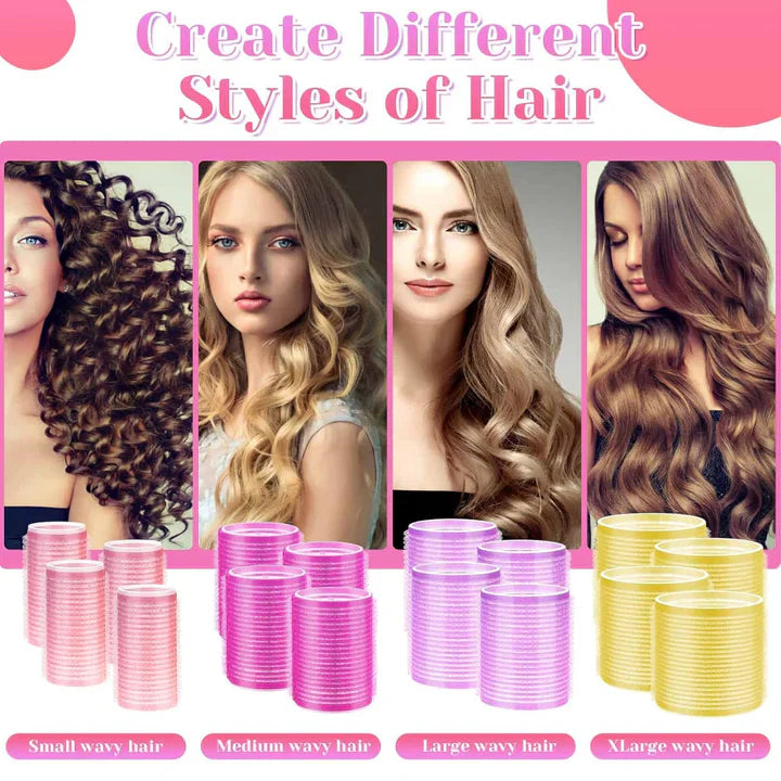 Avelena | Selbstklebende Haarwickler | Für voluminöse und langanhaltende Locken