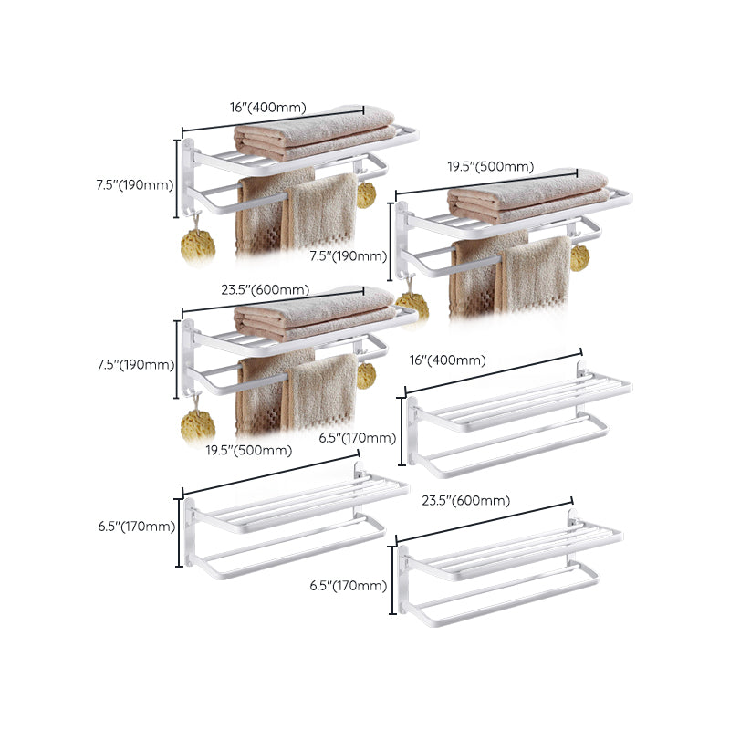Avelena | Weißes Badezimmerzubehör Hardware-Set Modernes Badezimmerzubehör-Set, Handtuchhalter
