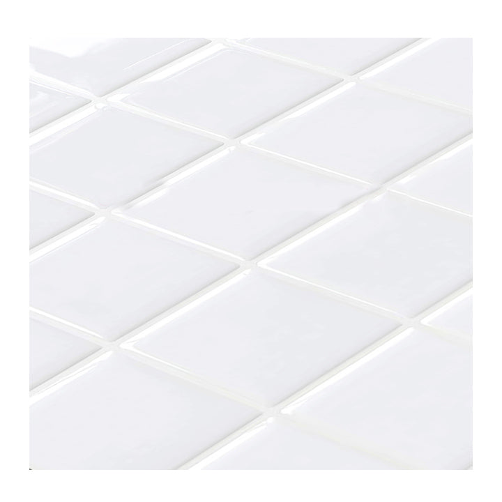 Avelena | Weiße Mosaik Peel & Stick Fliese Wasserfeste Küchenrückwand Tapete