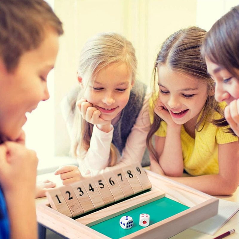 Avelena | Shut The Box Spiel - Spaß Tisch Mathematikspiel für Erwachsene & Kinder