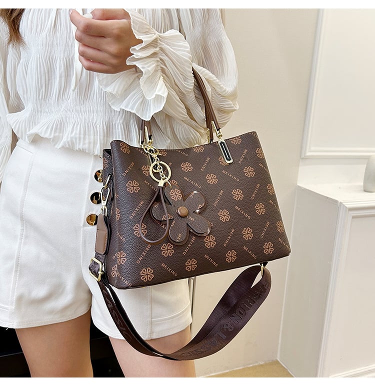 Avelena | Vintage Handtasche für Damen | Blumendruck | PU-Leder