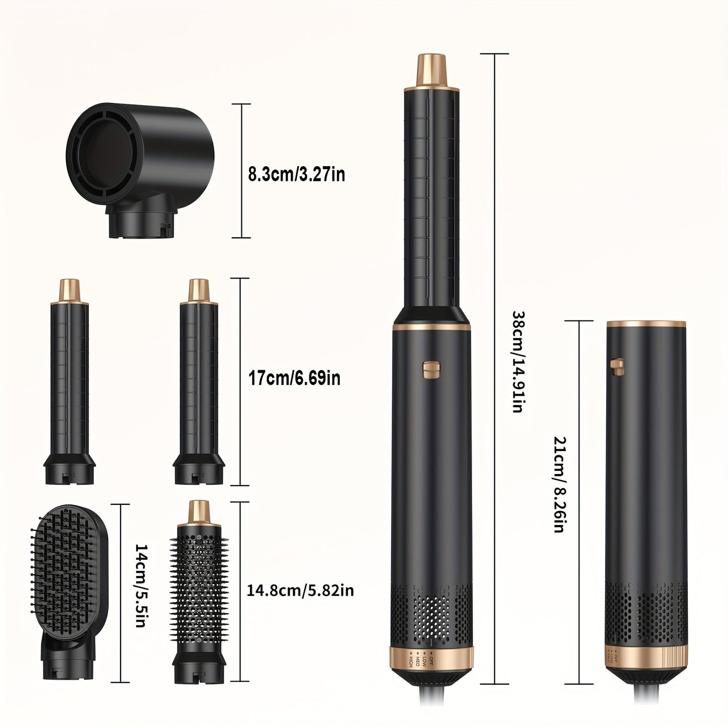 Avelena | AirLuxe | Professioneller Haartrockner und Multistyler für Alle Haartypen