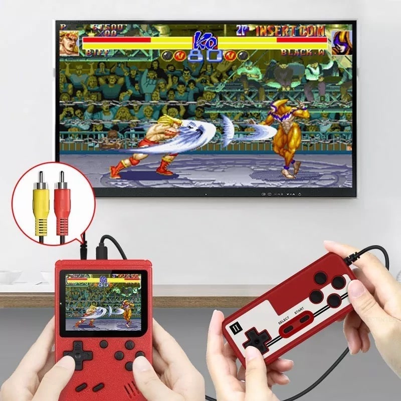 Avelena | PixelPlay | Klassische Retro-Spielkonsole mit 400 eingebauten Spielen