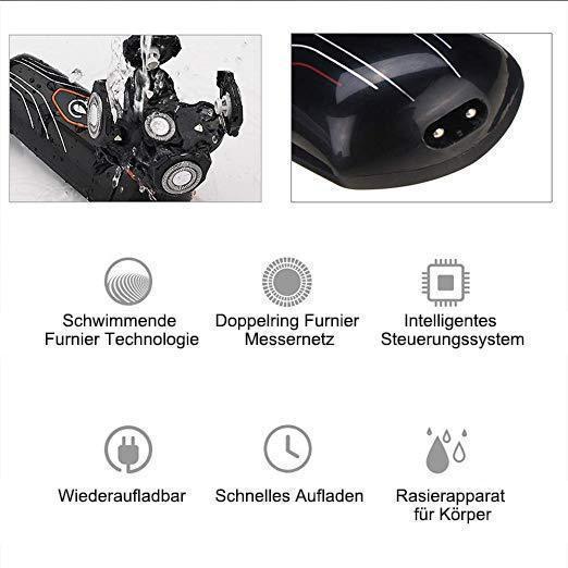 Avelena | 5 in 1 Männer wiederaufladbar 4D Rotary Rasierer