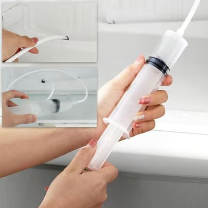 Avelena | Reinigungsset Kühlschrank & Abfluss | Flexible Bürste & Sprühflasche | Hygienische Tiefenreinigung