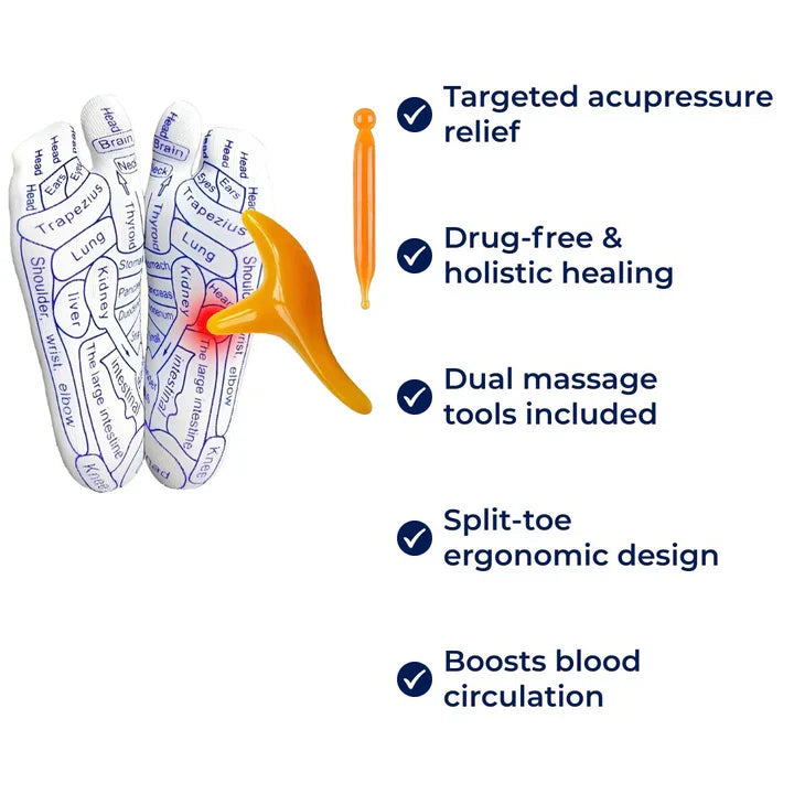 Avelena | Therapeutische Massage-Socken | Akupressur-Design für sofortige Schmerzlinderung & Entspannung zu Hause