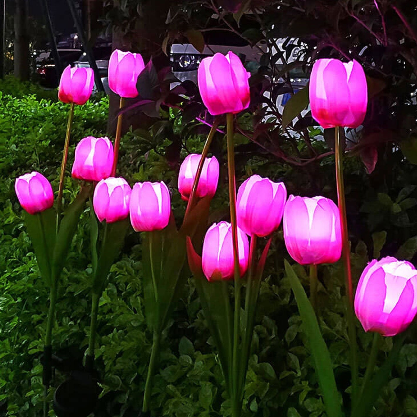 Avelena | Solar Tulpe Rasenlicht Außen Garten LED Tulpe Blumenlicht Bodenstecker Landschaftslicht