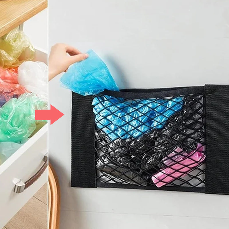 Avelena | Plastiktütenspeicher-Netztasche (Mit Klebeband)