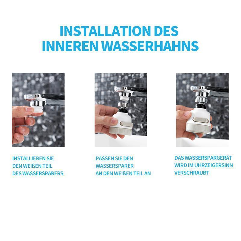 Avelena | Wasserhahnkopf - 360 ° drehbarer ABS-Wasserhahn-Sprühkopfhahn
