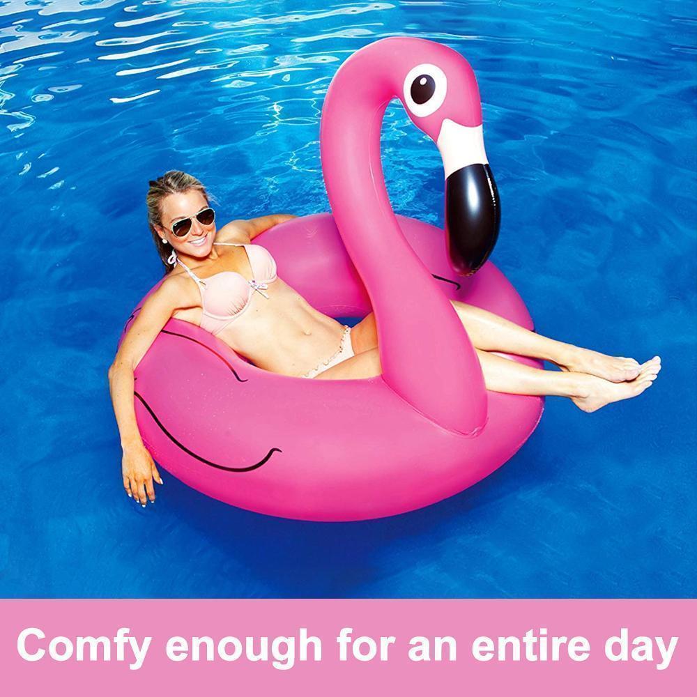 Avelena | Aufblasbarer Flamingo-Pool-Schwimmring