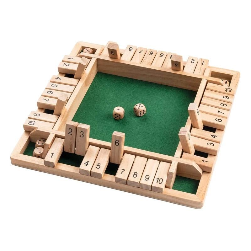 Avelena | Shut The Box Spiel - Spaß Tisch Mathematikspiel für Erwachsene & Kinder