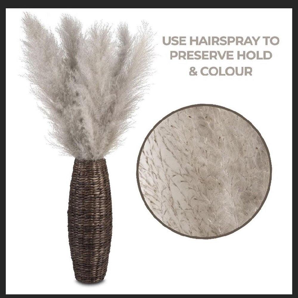 Avelena | 80 cm natürlicher, echter getrockneter Pampasgrasstrauß (weiß / beige / grau) │ flauschige Feder für moderne Boho-Heimdekoration