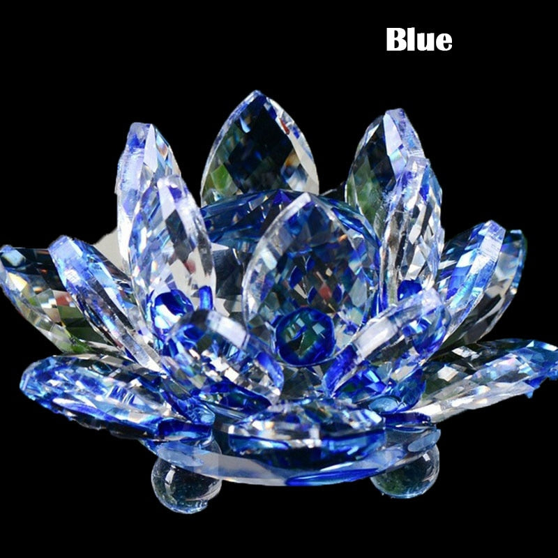 Avelena | 80Mm Quarz Kristalle Lotusblume Handwerk Glas Fengshui Ornamente Heilende Kristalle Zuhause Party Wicca Dekor Yoga Geschenke Souvenir