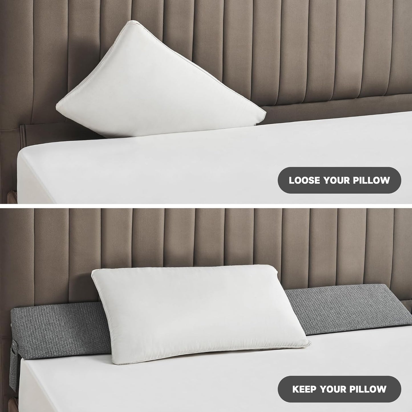 Avelena | Abstandshalter Keilkissen | Verstellbare Höhe, kompaktes Design & ideal für Einzel-, Queensize-, Kingsize-Betten und Sofas