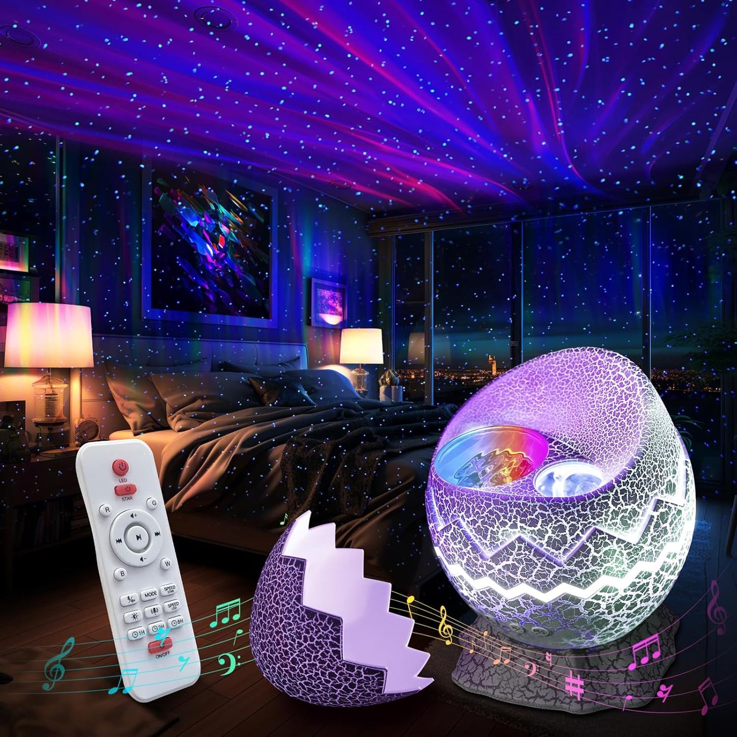 Avelena | AstralTune - 4-in-1 Sternprojektor mit Klang