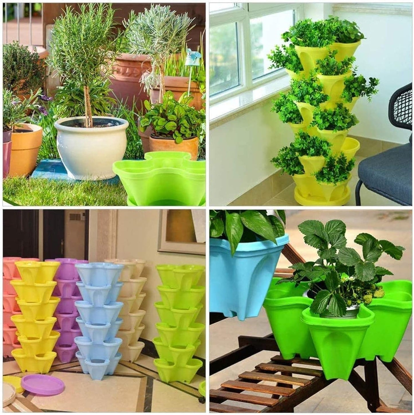 Avelena | 6-Layer Vertikaler Pflanzturm – Drei-dimensionales Blumensystem für den Garten
