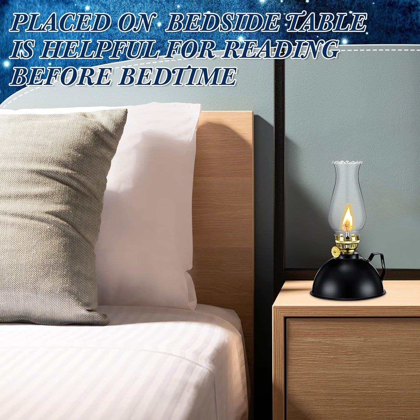 Avelena | Vintage-Style Glas- & Metallöl-Lampen Set aus 2 – Ardin