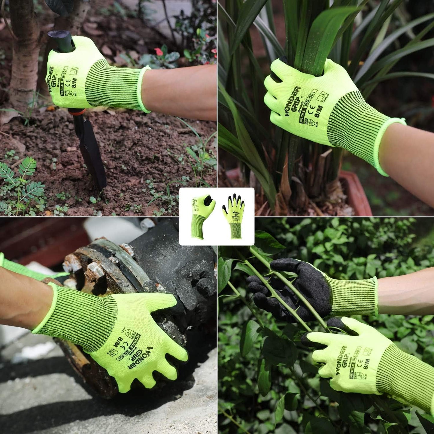Avelena | Arbeitshandschuhe mit Wunder-Grip – Rutschfeste Handschuhe für Gartenarbeit und Handwerk