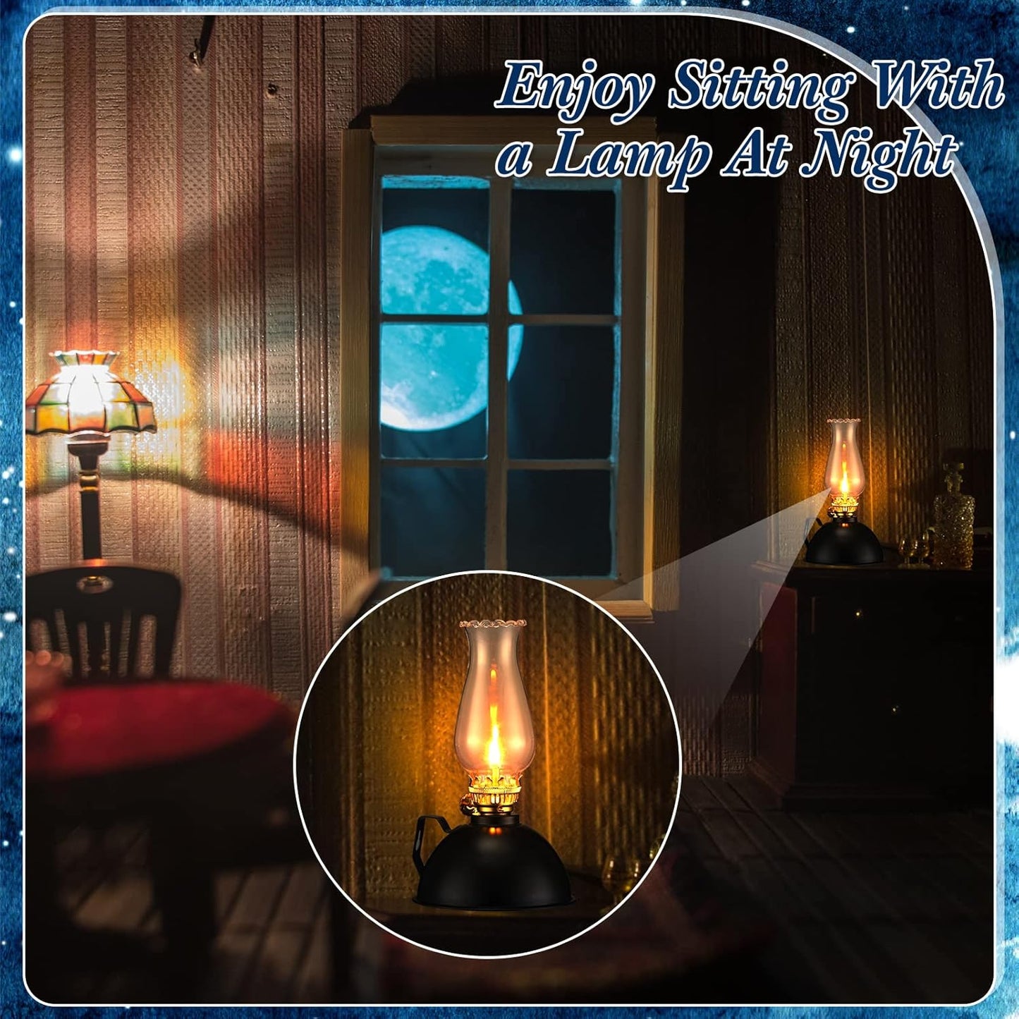 Avelena | Vintage-Style Glas- & Metallöl-Lampen Set aus 2 – Ardin