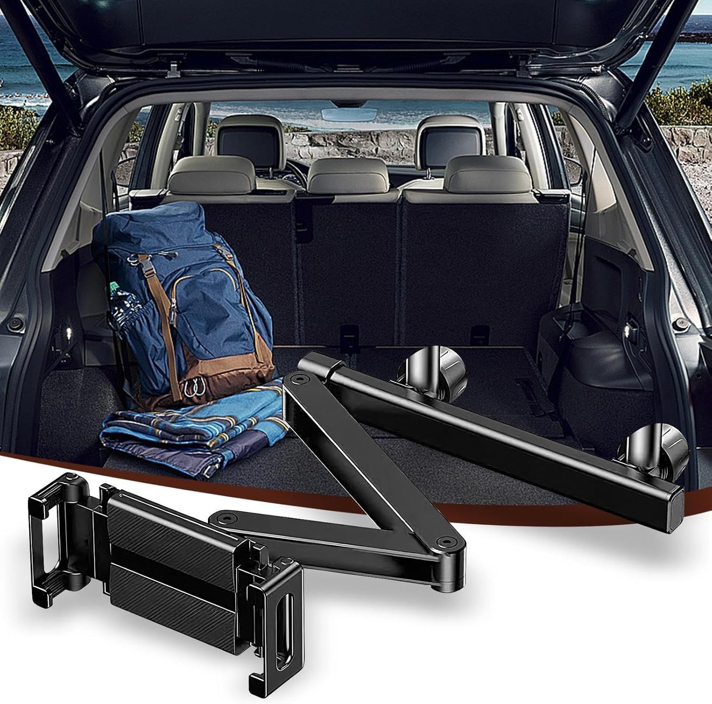 Avelena | Auto Kopfstütze Tablet Halter – Verstellbare 360° Rücksitz Telefon & Tablet Halterung – Movira