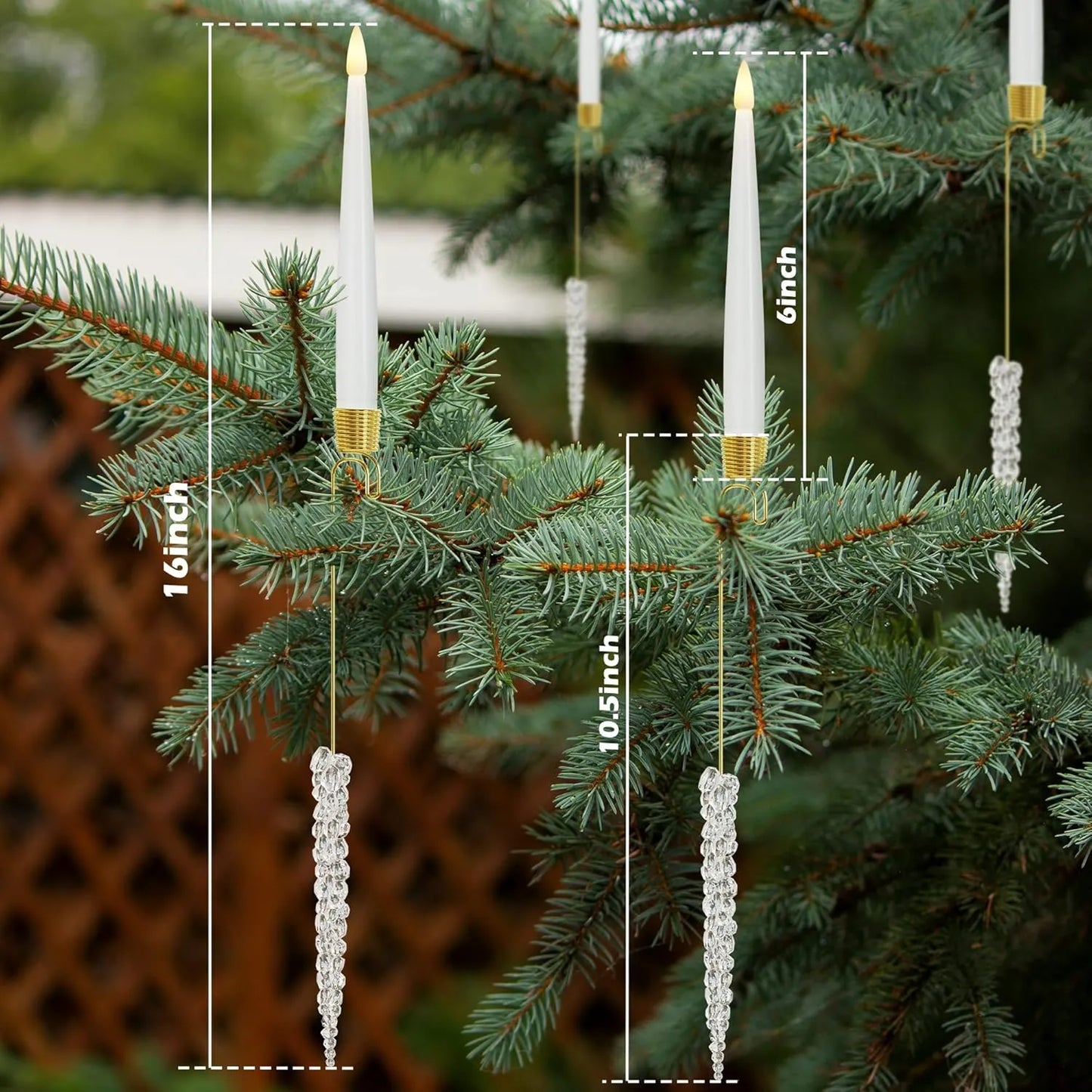 Avelena | Weihnachtsbaum LED-Kerzen Set | 12 Stück mit Fernbedienung & Timer | Warmweißes Flackern | Flameless & sicher