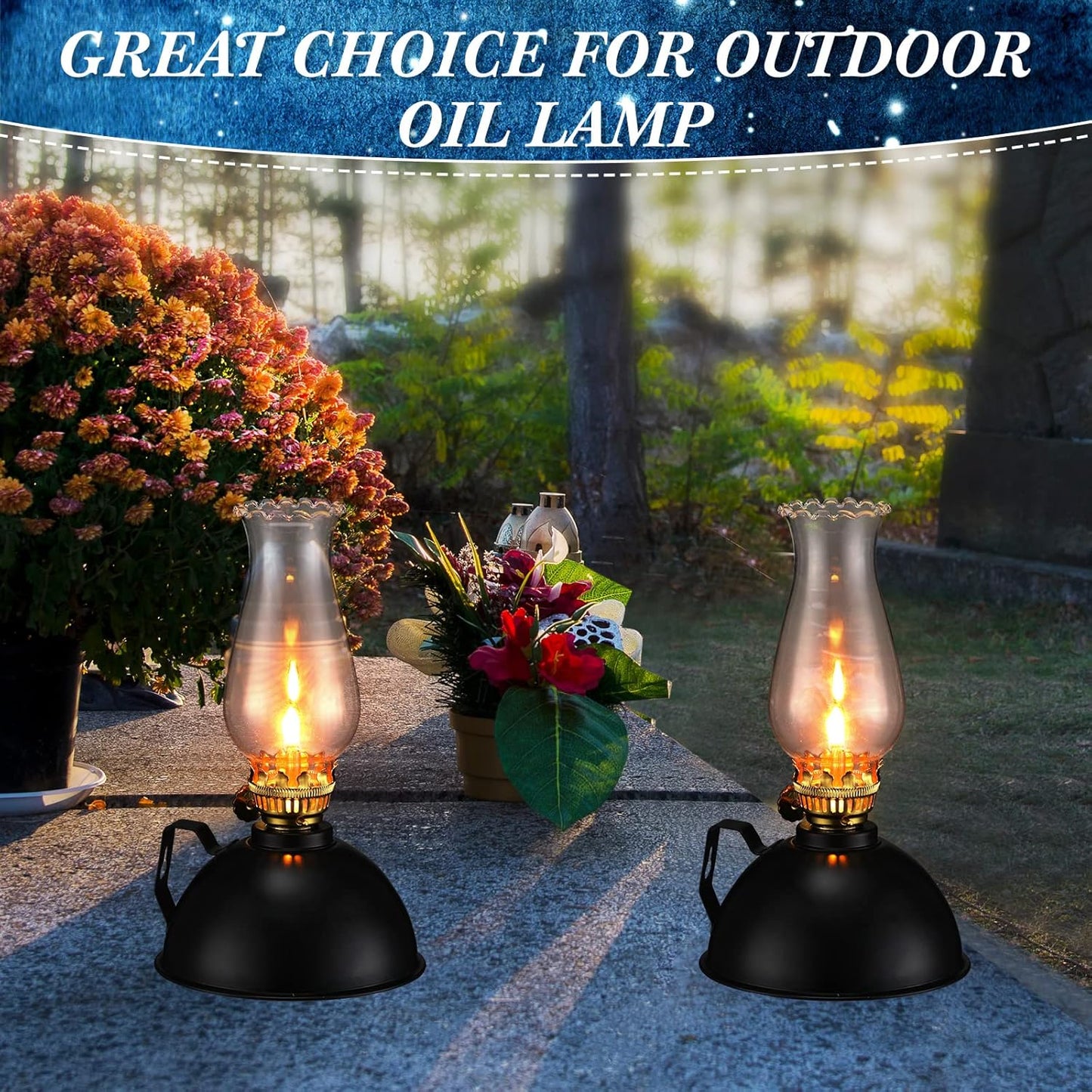 Avelena | Vintage-Style Glas- & Metallöl-Lampen Set aus 2 – Ardin