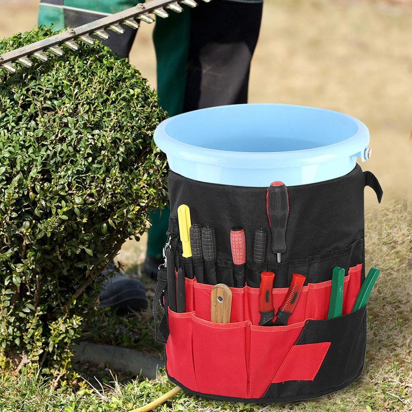 Avelena | 42-Taschen Multifunktionale Gartenwerkzeug-Aufbewahrungstasche – Große Aufbewahrung für Werkzeuge