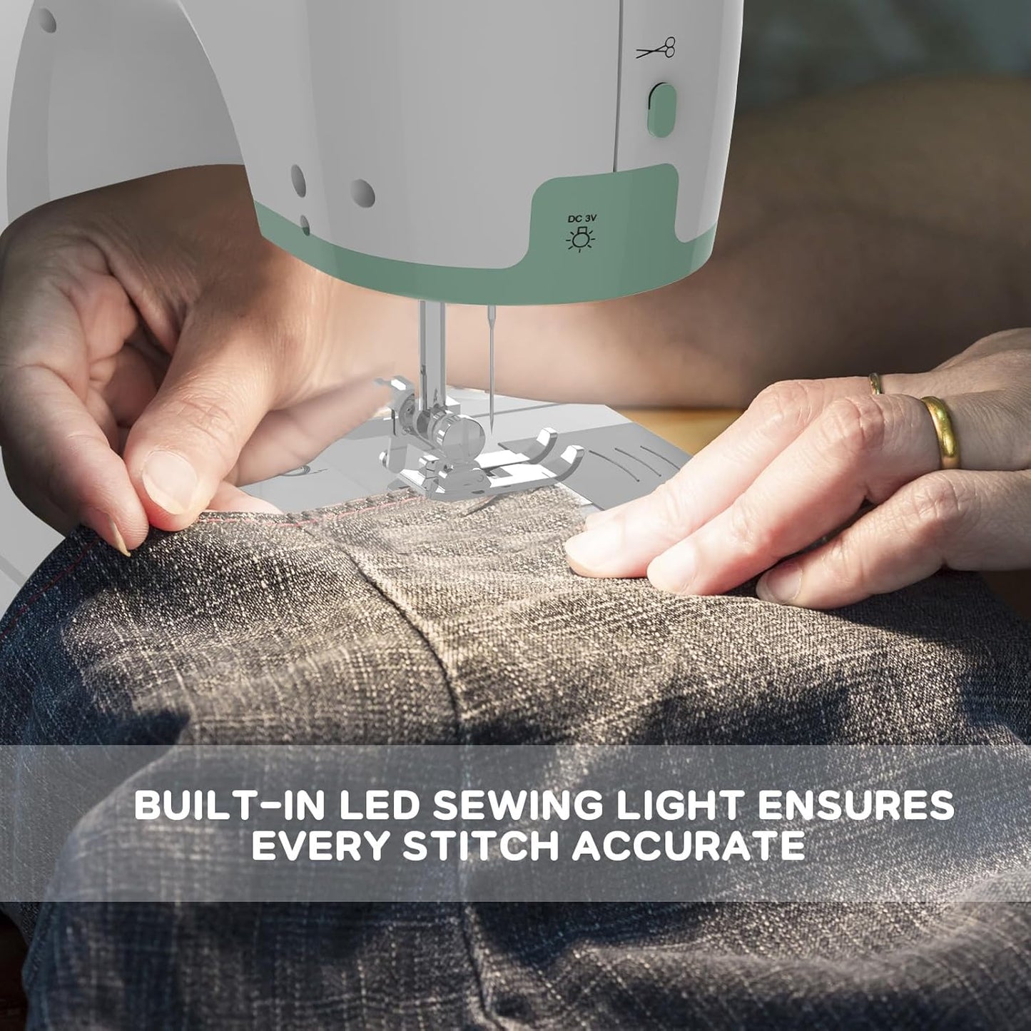 Avelena | Tragbare Nähmaschine mit 12 Stichen & Erweiterungstisch – StitchPro