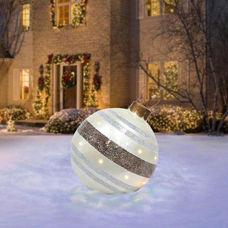 Avelena | Weihnachts Deko Kugeln aufblasbar | PVC Outdoor Kugeln | Wetterfest & Wiederverwendbar | Verschiedene Designs