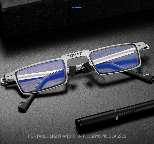 Avelena | Ultra leichtes Titanmaterial schraubenlose faltbare Lesebrille