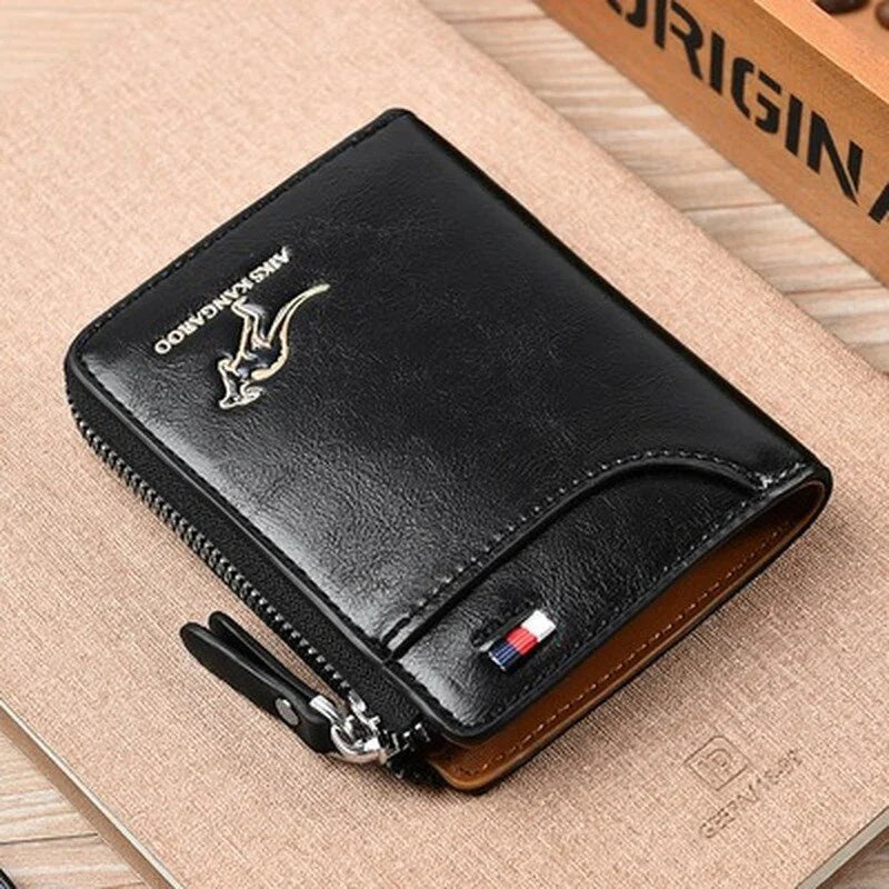 Avelena | ✨Herren multifunktionale RFID-blockierende, wasserdichte und langlebige PU-Leder Geldbörse für Männer