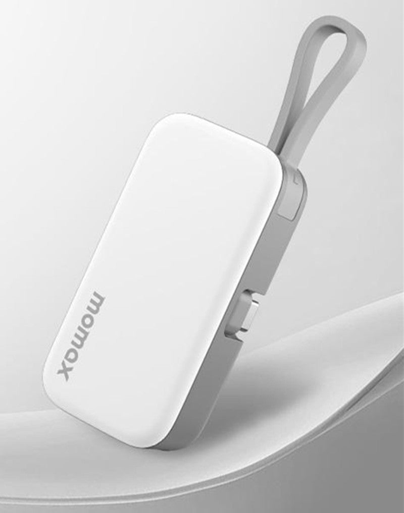 Avelena | 5000mAh Mini-Kapsel Tragbare Powerbank mit eingebautem Schnelllade-Kabel