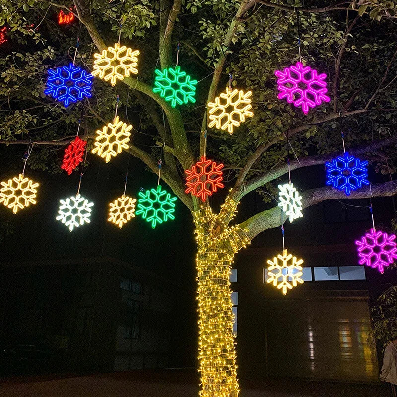 Avelena | Wasserdichtes LED Schneeflockenlicht für festliche Winterdekoration
