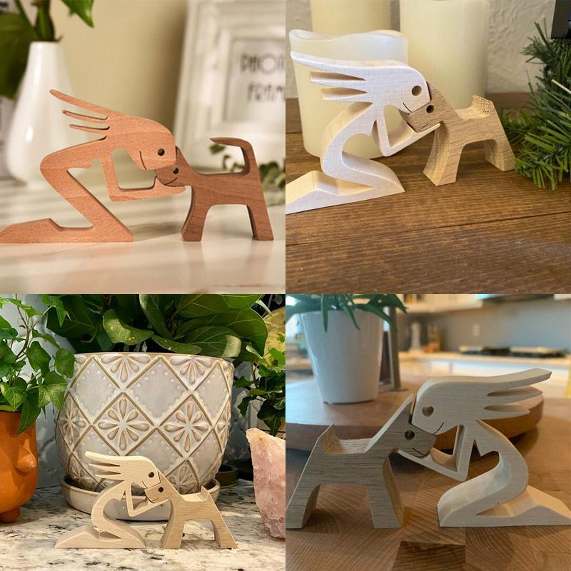 Avelena | Tierliebhaber Holzskulptur Tischdekoration