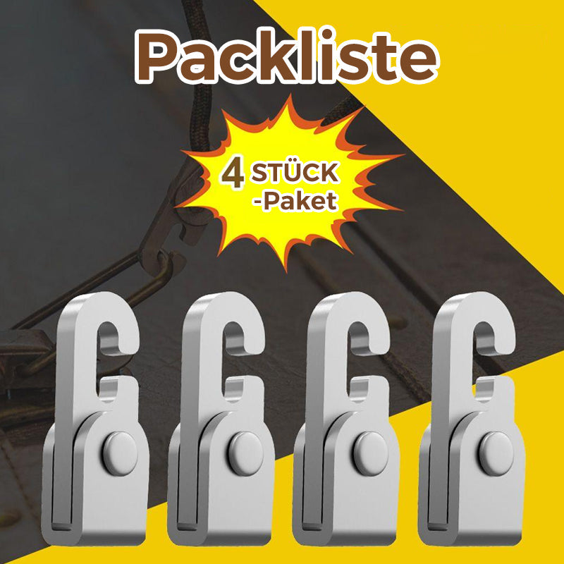 Avelena | Zelt automatischer Verschlusshaken(4 Stück/Packung)