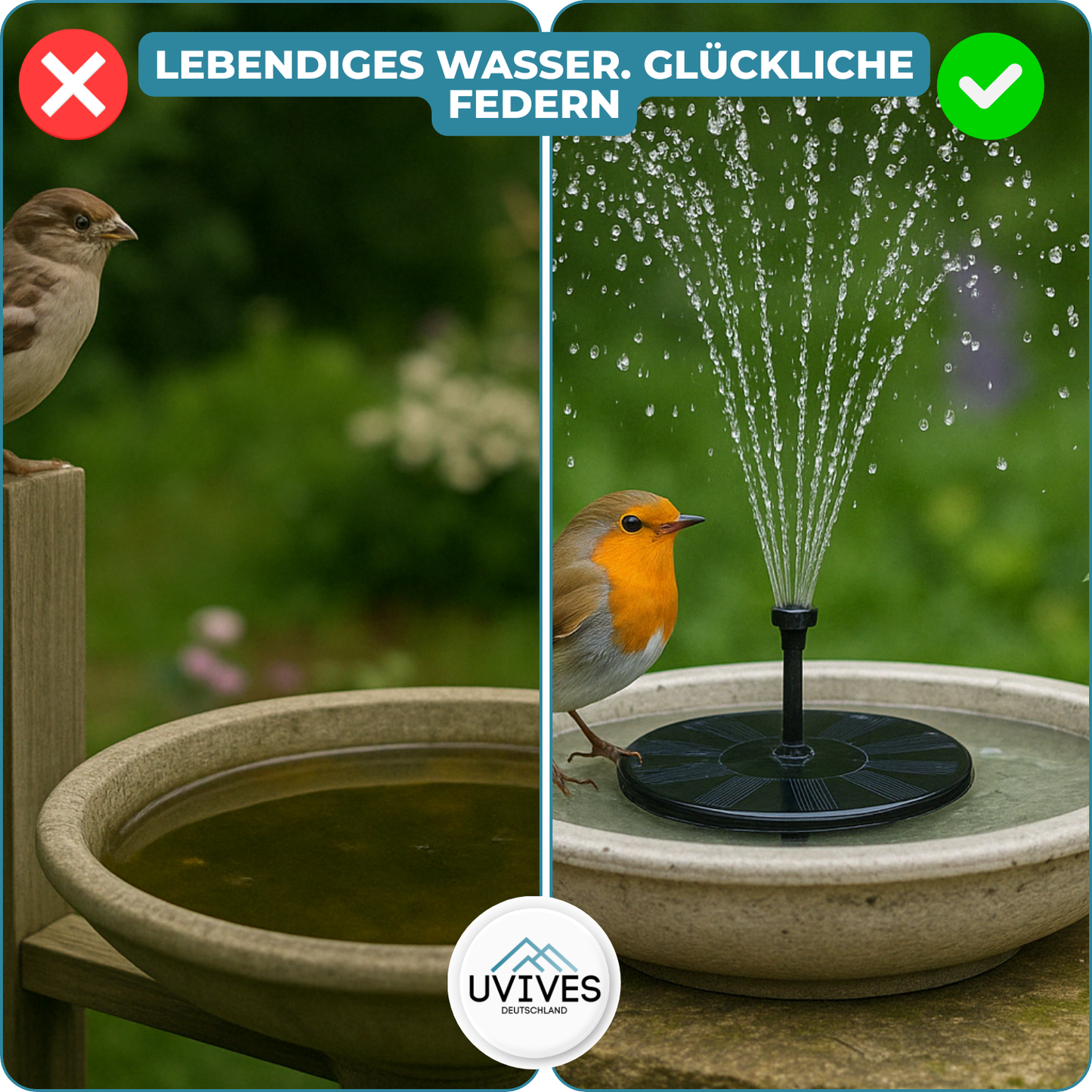 Avelena | AquaBloom – Solarbrunnen für Ruhe & Eleganz im Garten