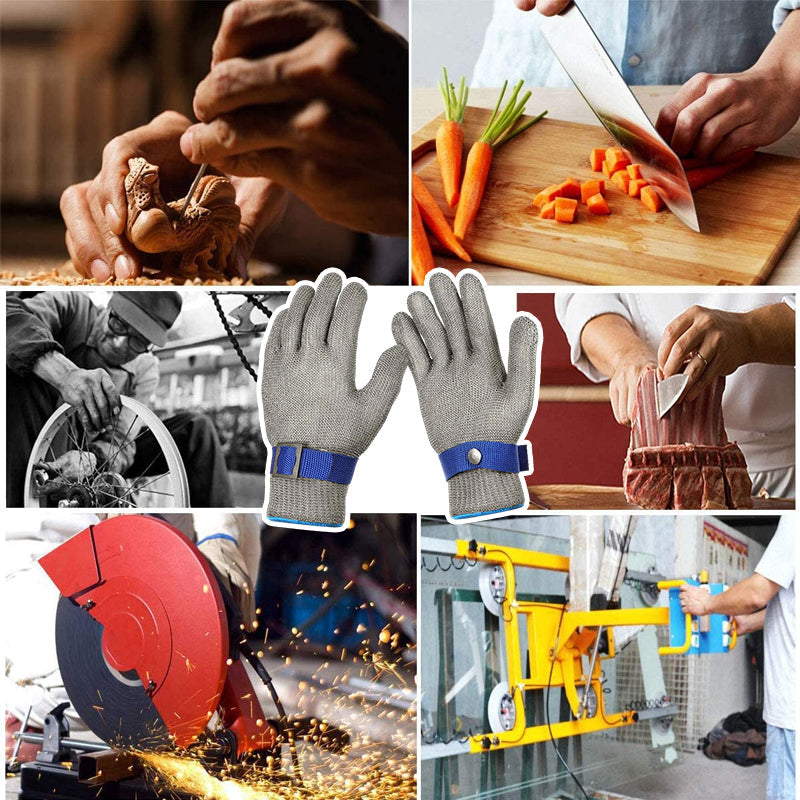Avelena | Edelstahlgewebe Metall Labor Schutzhandschuhe