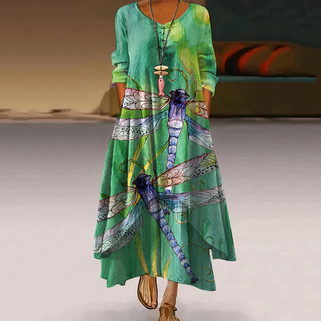Avelena | Elegante katoenen Jurk