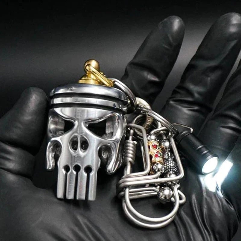 Avelena | Piston Art Skull Schlüsselanhänger