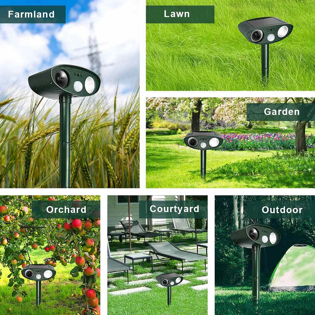 Avelena | Solar-powered ultrasound deer repeller - Effective deer deterrent for gardens and caverns in 48 hours