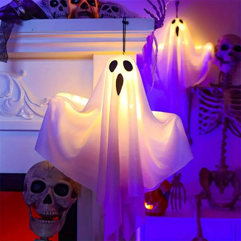 Avelena | Set von 3 LED hängenden Geisterdekorationen für Halloween