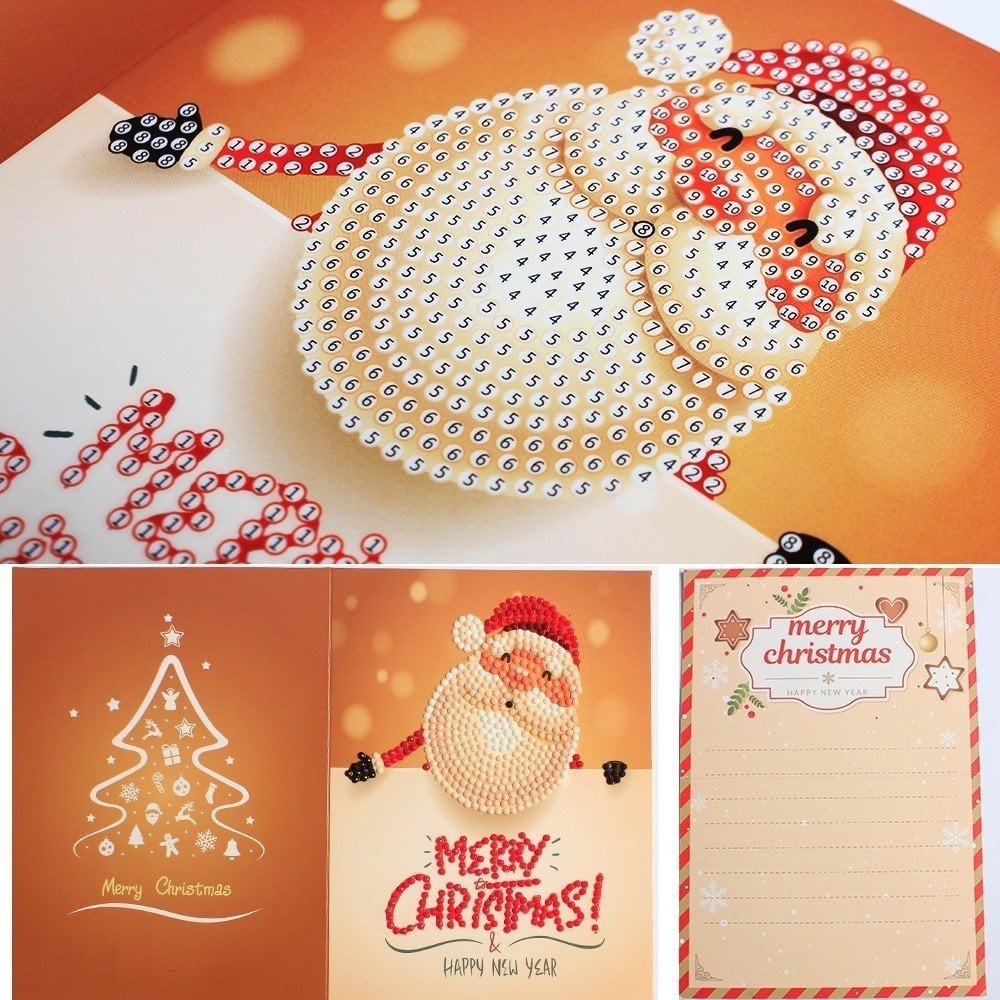 Avelena | 5D Diamantmalerei Weihnachtskarten Neuheit (8er-Pack)