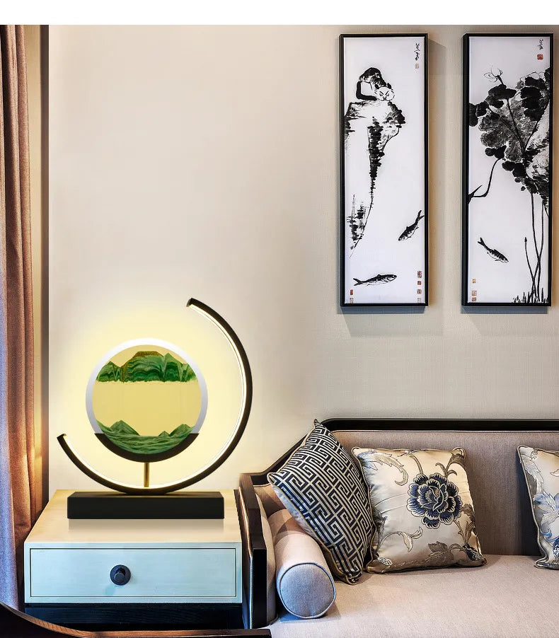Avelena | Balance Sand Kunstlampe | Beste von Lava Lampen inspiriertes Raumlicht, coole LED Nachtlicht für entspannende Schlafzimmer- & Wohnzimmerdekoration