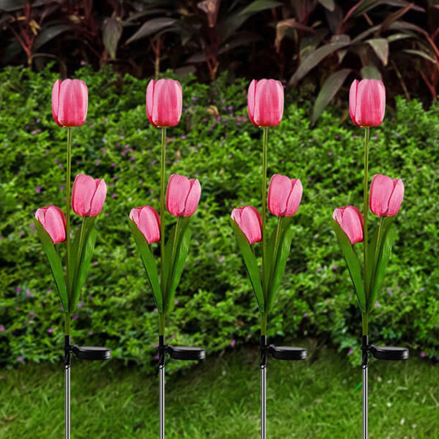 Avelena | Solar Tulpe Rasenlicht Außen Garten LED Tulpe Blumenlicht Bodenstecker Landschaftslicht