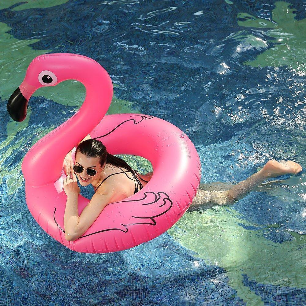 Avelena | Aufblasbarer Flamingo-Pool-Schwimmring