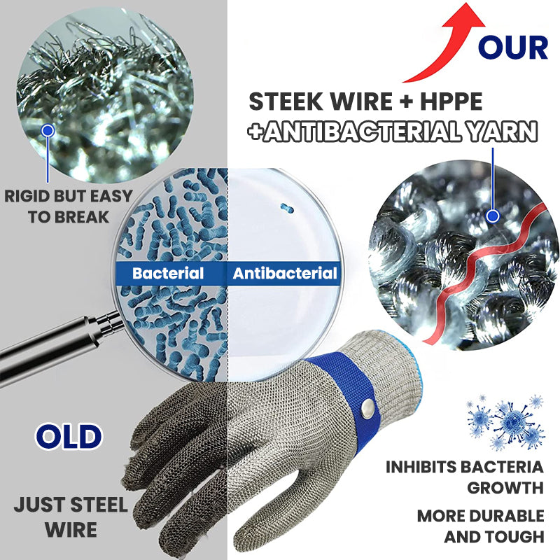 Avelena | Edelstahlgewebe Metall Labor Schutzhandschuhe