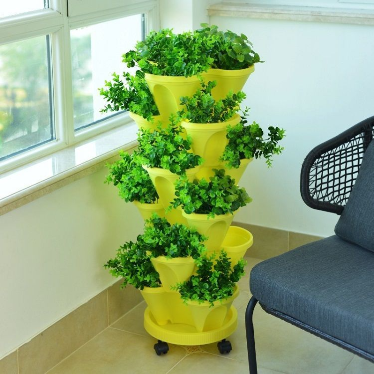 Avelena | 6-Layer Vertikaler Pflanzturm – Drei-dimensionales Blumensystem für den Garten