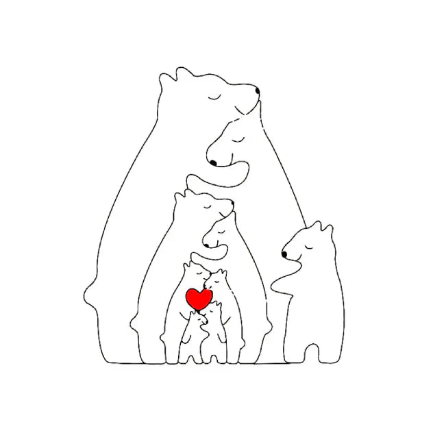Avelena | CozyBears Holz Familienpuzzle