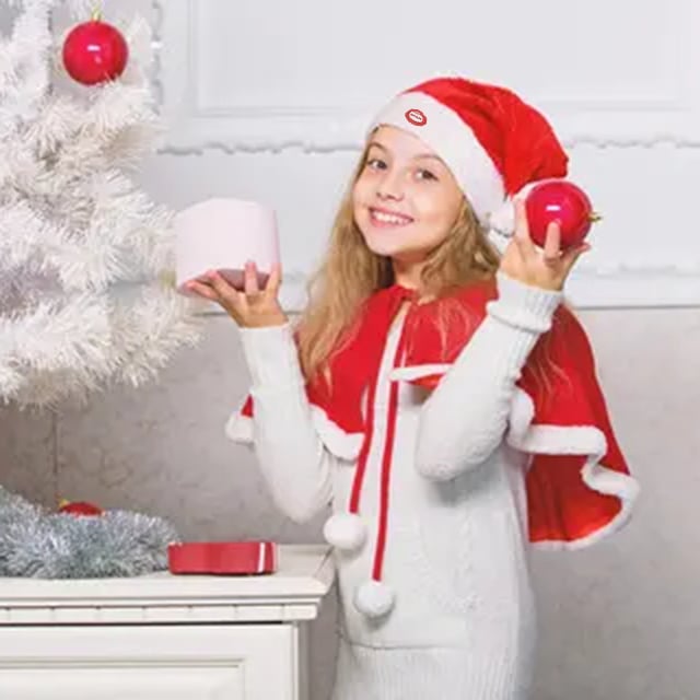 Avelena | Weihnachten Santa Hut | Singend & Tanzend | Elektrisch | Plüsch Rot | Lustige Geschenkidee & Party-Accessoire