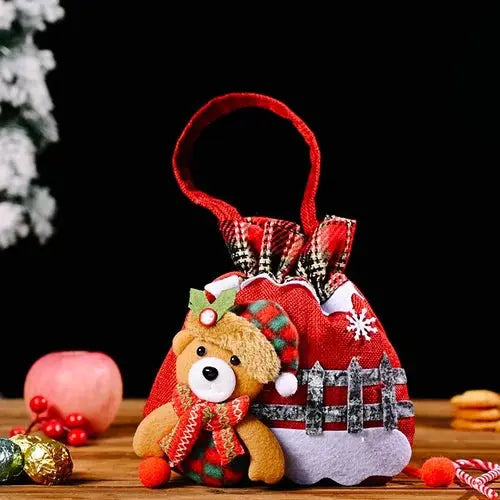 Avelena | Weihnachten Geschenkbeutel | Stoffbeutel mit Kordelzug | Verschiedene Designs | Wiederverwendbar